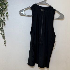 NWT Old Navy Charcoal Zip-Up Sleeveless swimming Top